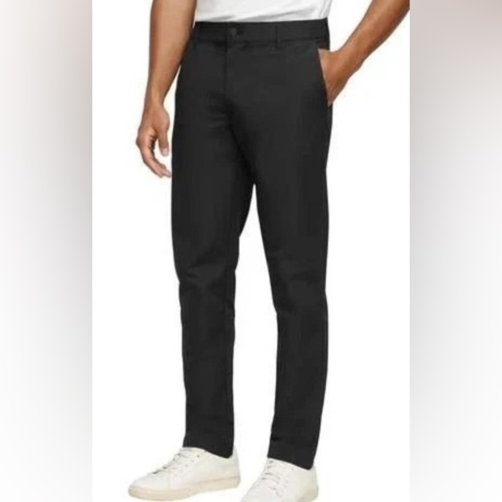 Banana Republic Men's 32x34 Black Flat Front Slim Fit Stretch Pants NWT